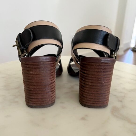 See By Chloe Strappy Heeled Sandals in Nudes and Browns, Size 7 - Picture 3 of 4